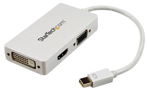 STARTECH Mini DisplayPort to VGA/DVI/HDMI Converter, White