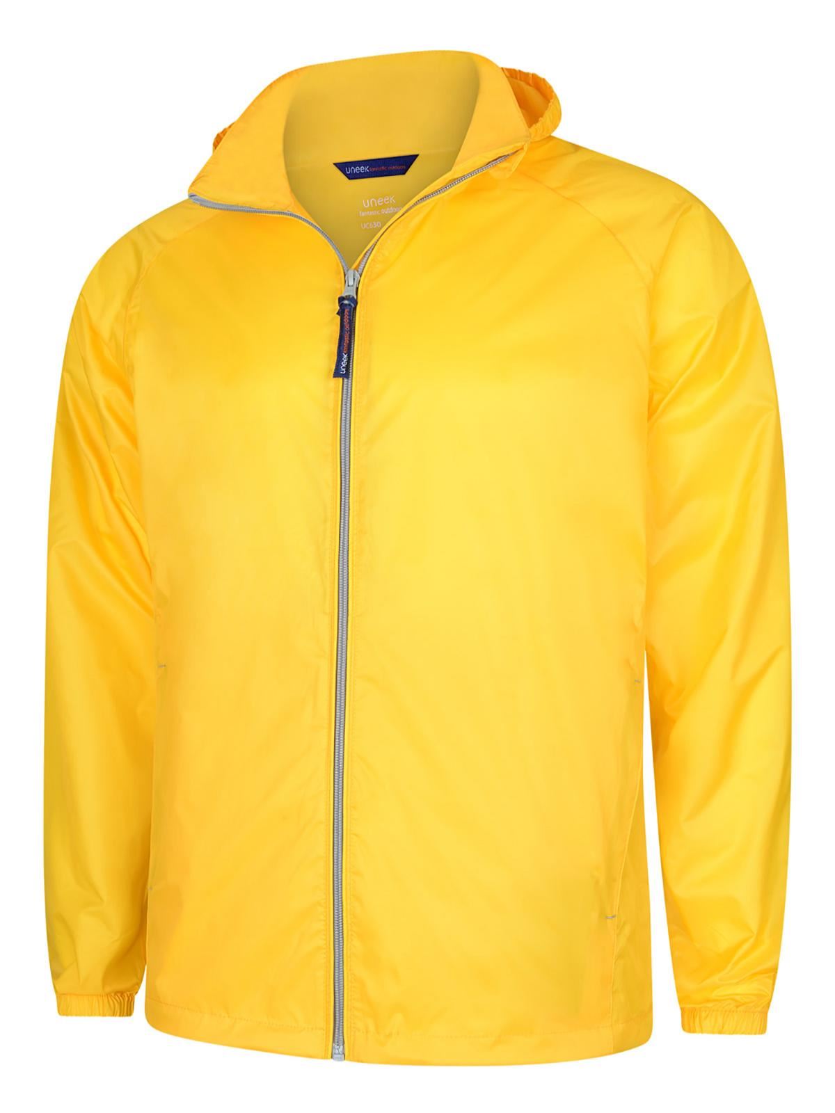 Uneek Unisex Active Jacket - Superstrong, 100% Nylon, Submarine Yellow/Grey, 3X
