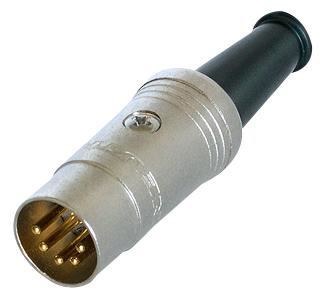 REAN Conector DIN de 5 Pines, Contactos Dorados, Montaje en Cable