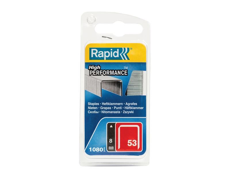 Rapid - 53/8B 8mm verzinkte Klammern (Packung 1080 Stück)
