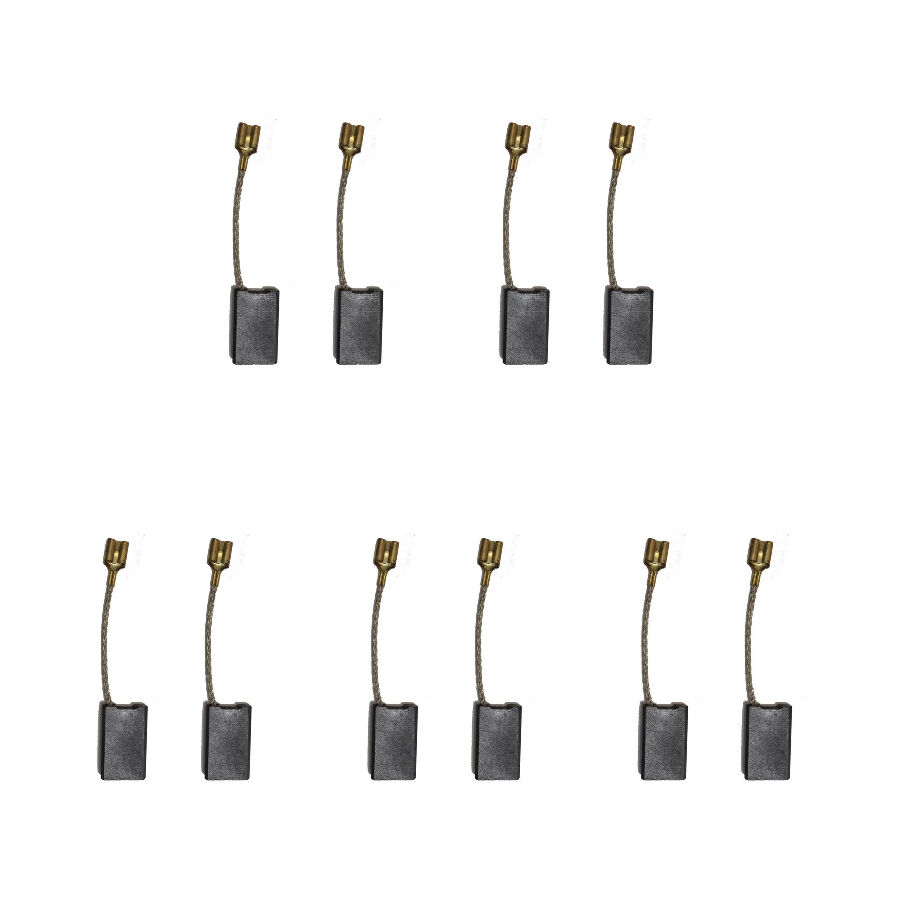 5 Jeux de Balais Carbone Bosch A25 pour Perforateur (6.3x16x26mm)