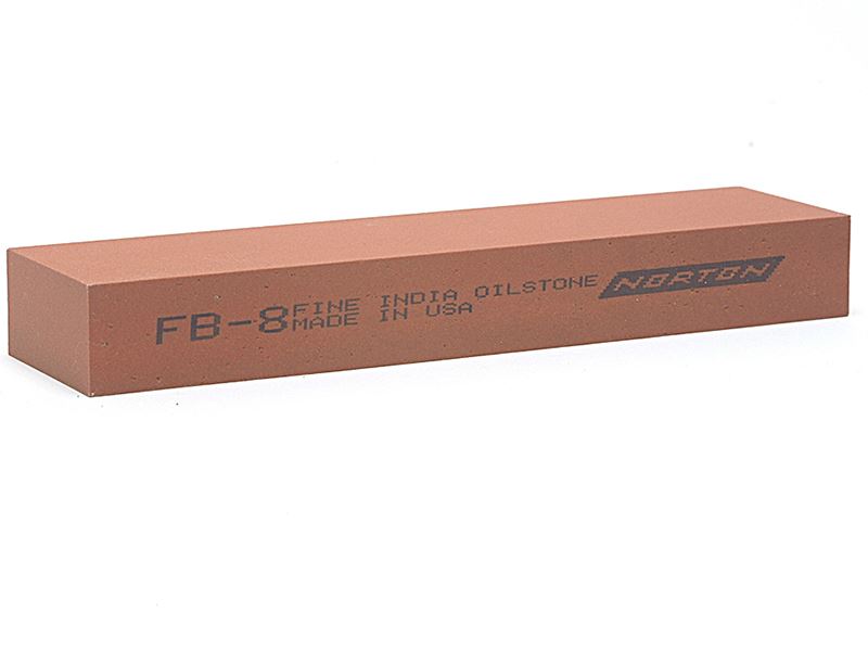 India MB8 Aluminium Oxide Bench Stone, Medium Grit, 200 x 50mm