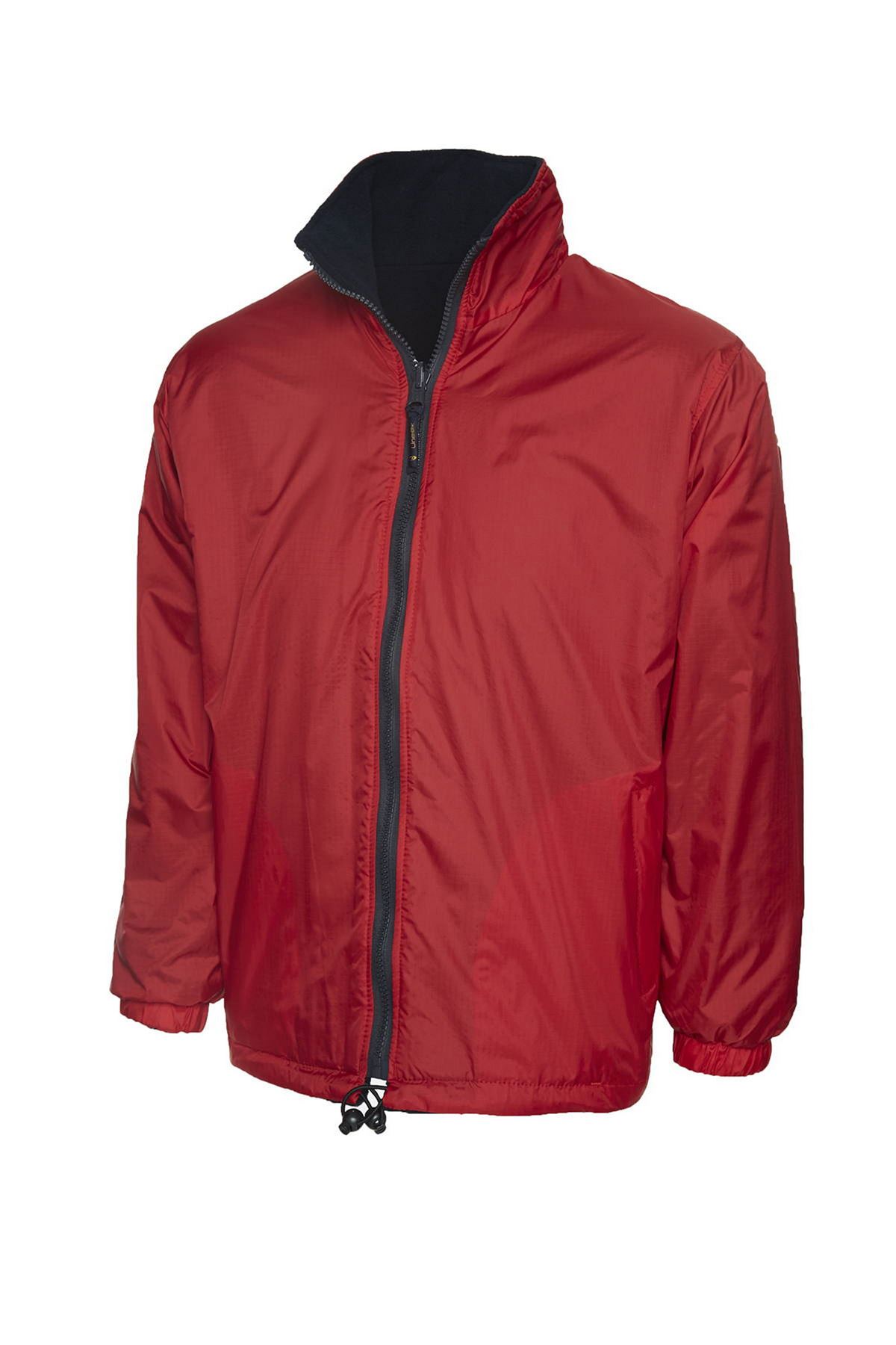 Uneek Reversible Fleece Jacket - Red - Size S