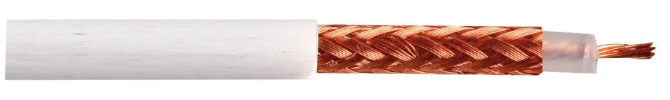 WEBRO URM70 75 Ohm Koaxialkabel Weiß PVC 100m Rolle