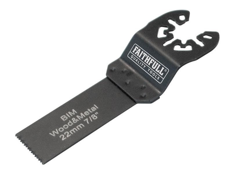 Faithfull Multi-Functional Tool Blades, Flush Cut, Wood & Bi-Metal, 22mm