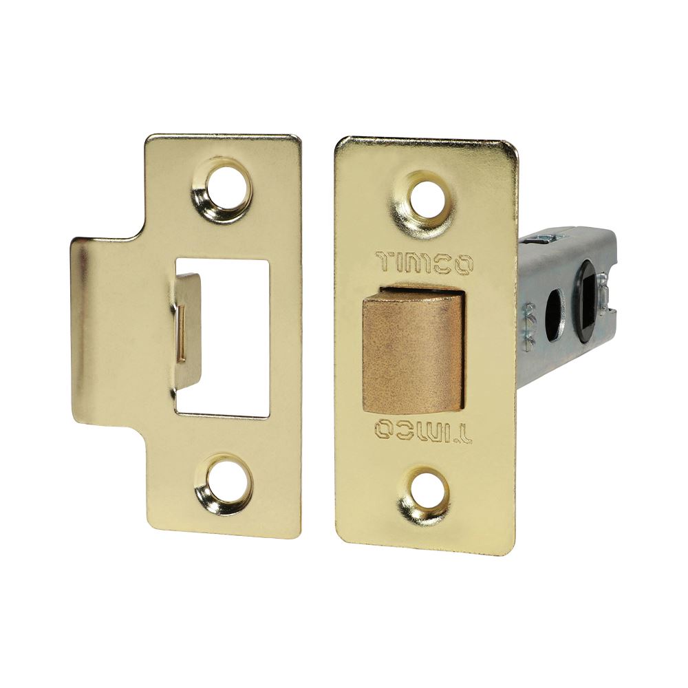 Timco Economy Tubular Latch - Electro Brass (79.5mm Case)