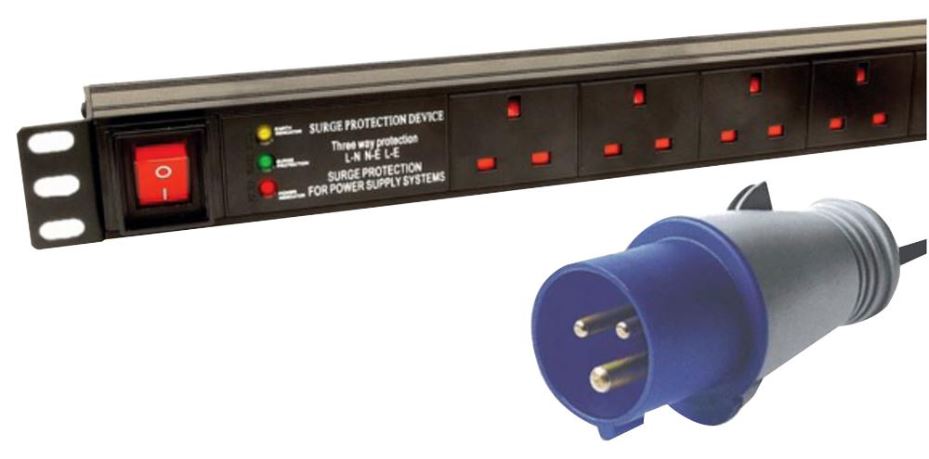 LMS DATA PDU Horizontal de 6 Tomadas com Entrada 16A, 4000W, Cabo 3m