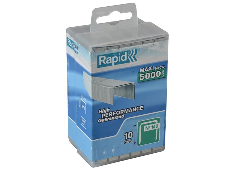 Rapid 140/10 Agrafes de Aço Galvanizado, 10mm, Embalagem de 5000