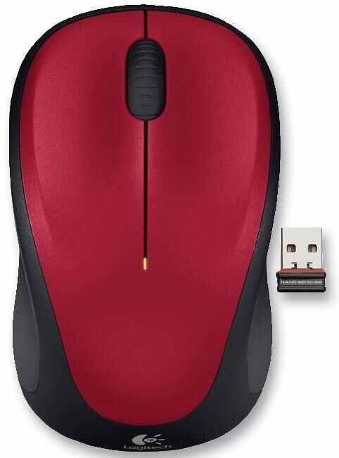 LOGITECH M235 Drahtlose Maus, Rot