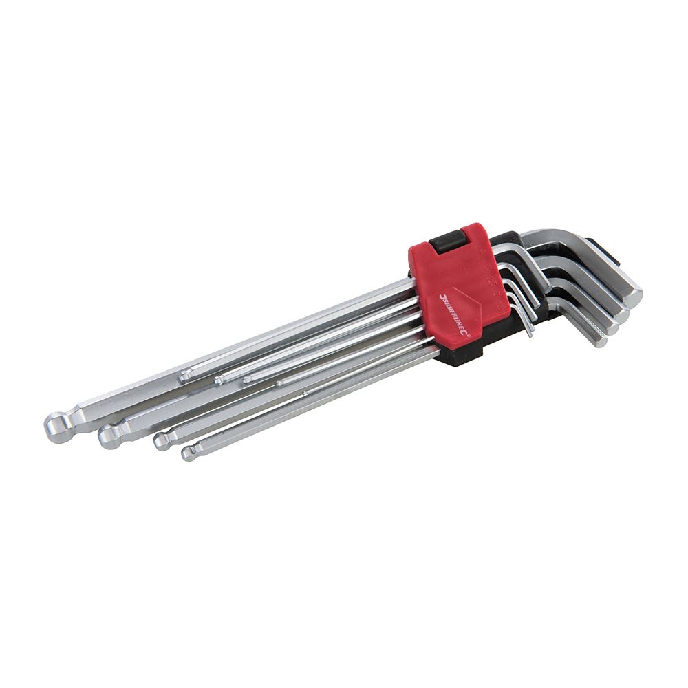 Silverline Σειρά Βιδοκλειδιών Ball End, 9 Τεμάχια, 1.5-10mm