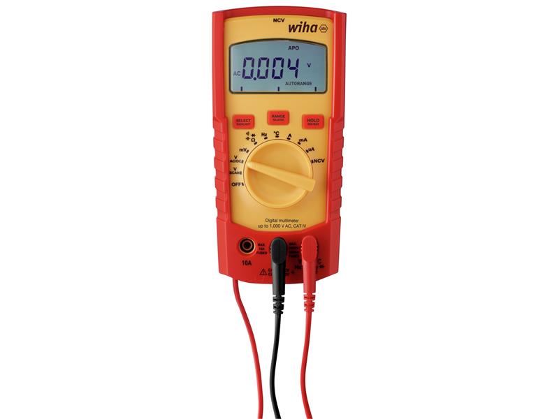 Wiha Digital Multimeter, 1000V AC CAT IV, True RMS