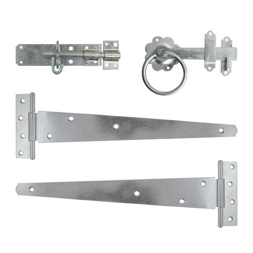 Timco Kit de Portillon Latéral avec Verrou à Anneau, Galvanisé à Chaud, 18 Pou