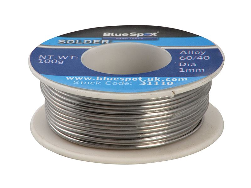 BlueSpot 60/40 Flux Covered Solder Wire, 100g