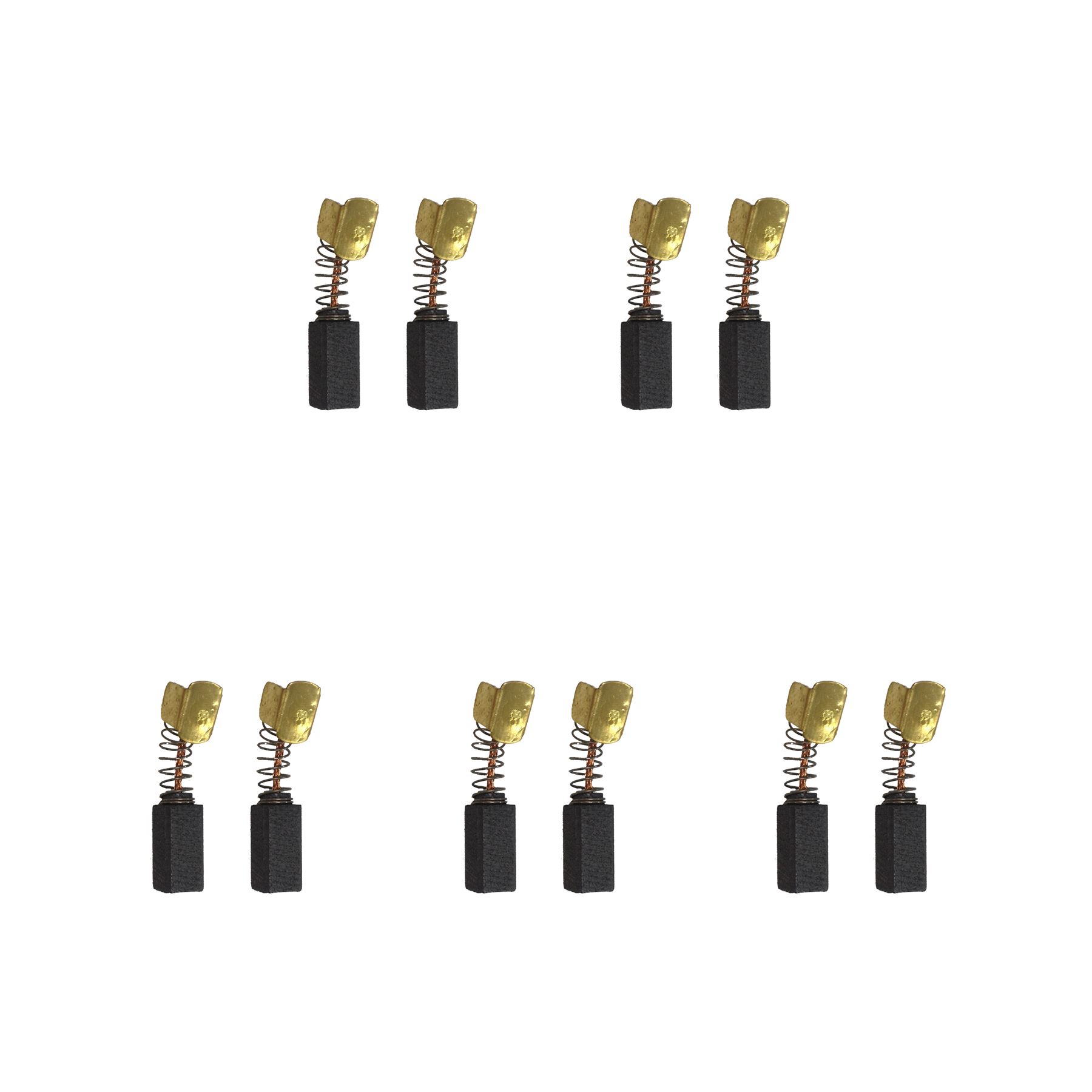 CarbonBr 5 Sets Kohlebürsten (2x je Set) - 6 x 6 x 14/12 mm für Felissati Bohrm
