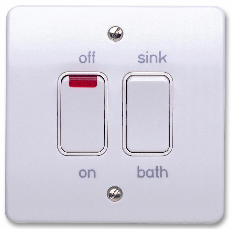MK 20A Dual Immersion Heater Switch with Neon Indicator