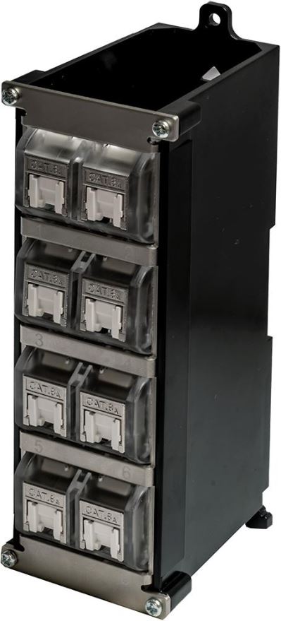 TUK 8端口DIN導軌Keystone Cat6a 接線架
