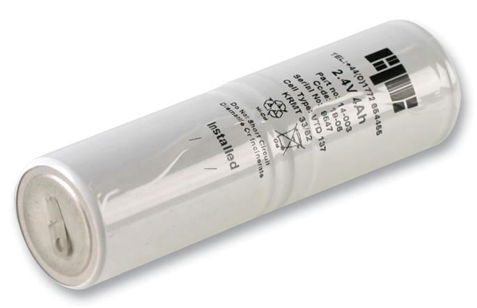 HiLo 2.4V 4Ah Ni-Cd Μπαταρία Επείγουσας Φωτισμού, 2x D Κυψελίδες, Ετικεταρισμένη