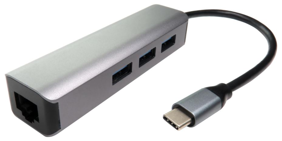 NEWLINK Hub USB-C para 3 Portas USB 3.0 com Ethernet Gigabit