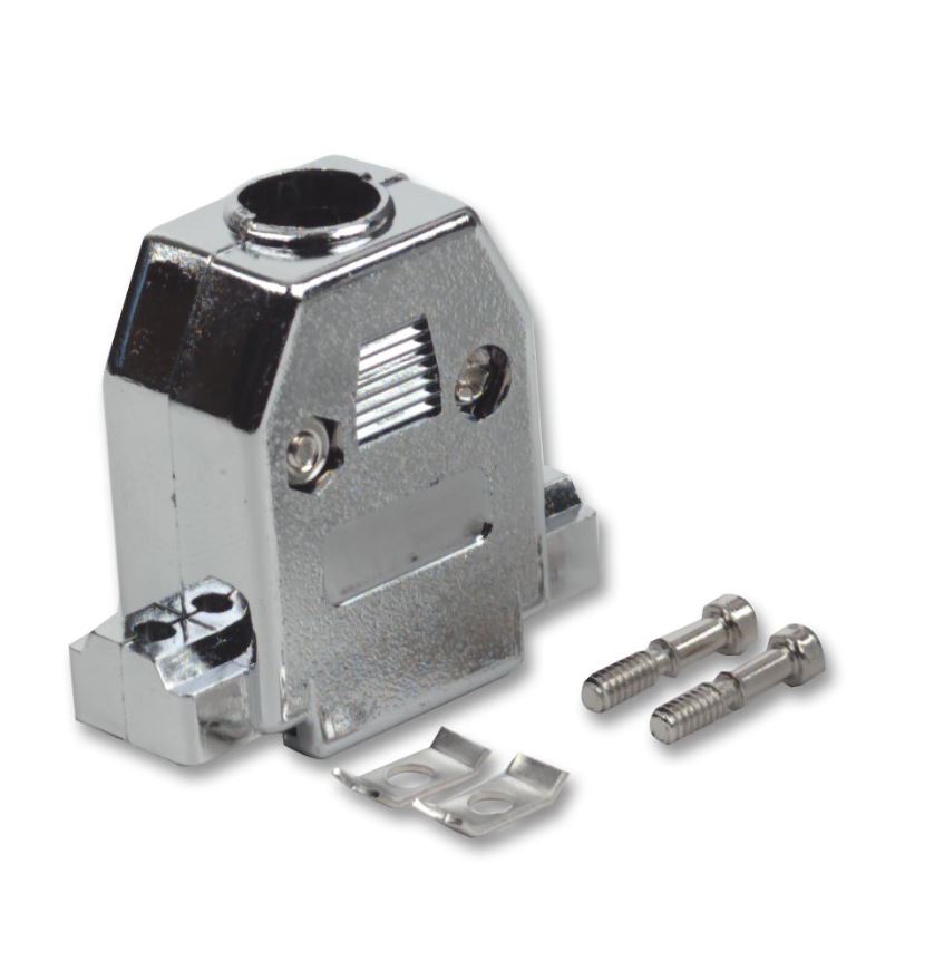 MH CONNECTORS Metalliseerde Plastic D-Sub Kap, 15-Weg, 13mm Kabel