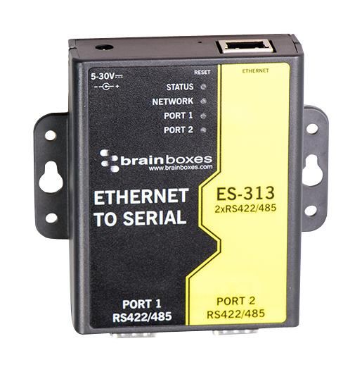 BRAINBOXES 2-Port RS422/485 Ethernet to Serial Device Server