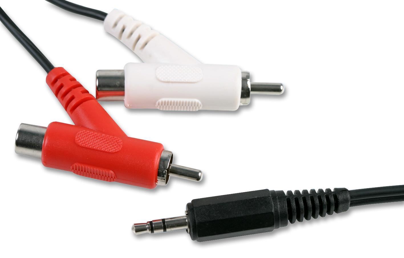Pro Signal Cavo Stereo Jack 3.5mm a 2x RCA, 3m, Nero