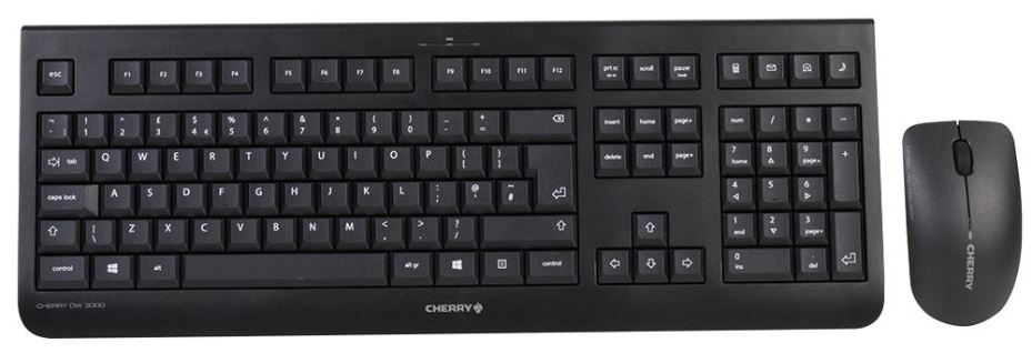 CHERRY DW 3000 Wireless Keyboard & Mouse Set, Black