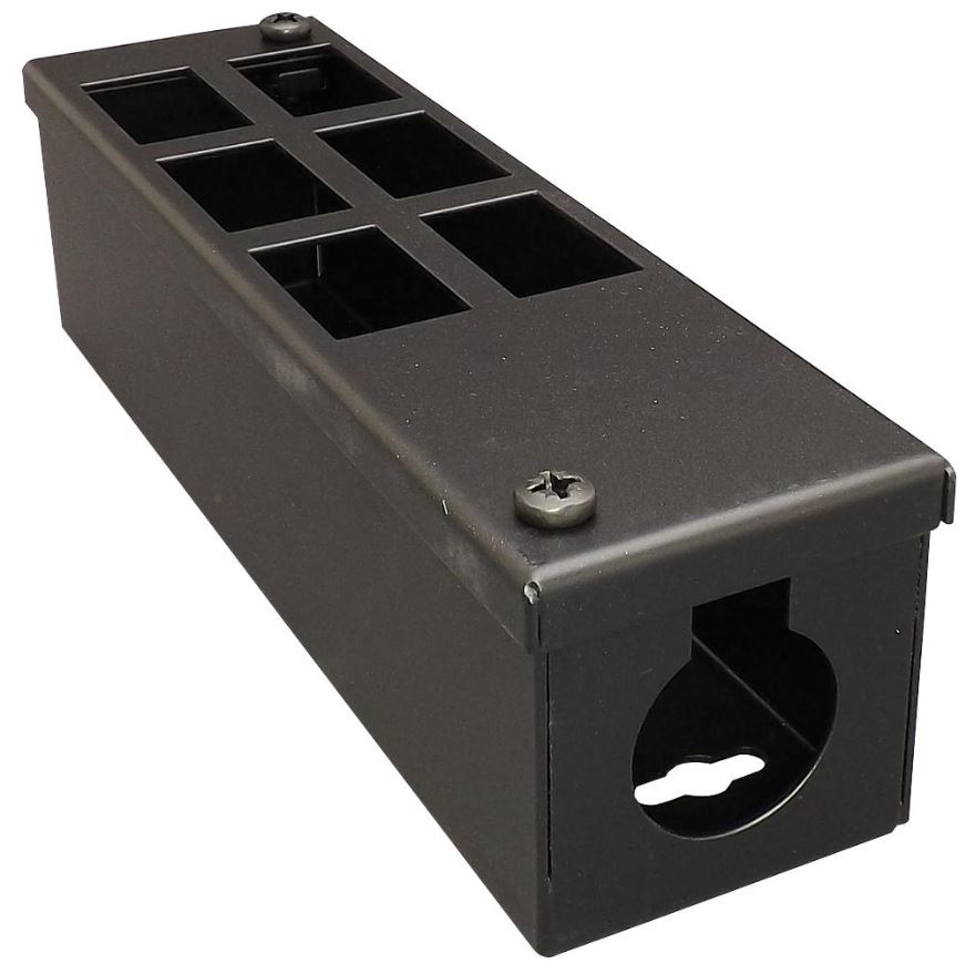 TUK 6 Outlet Steel GOP Floor Box, 225x60x63mm