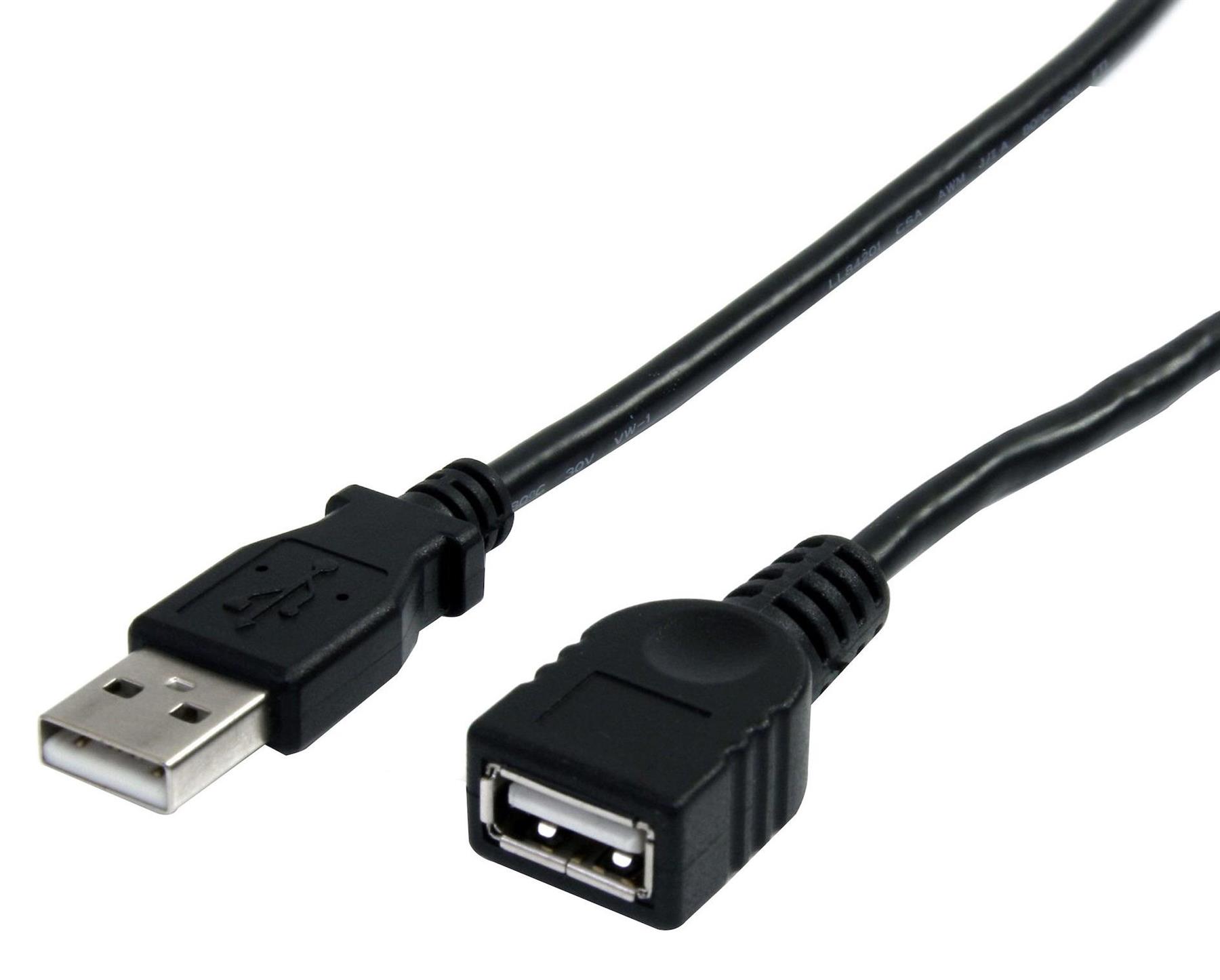 Cabo de Extensão USB 2.0 Macho para Fêmea STARTECH, 3m Preto