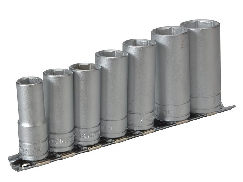 Teng M3807 7-Delig 3/8 inch Metrische Steeksleutelset op Cliprail