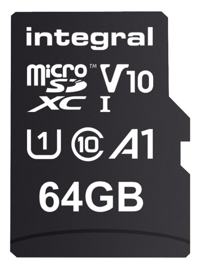 INTEGRAL 64GB MicroSDXC UHS-I U1 V10 メモリカード 100MB/s