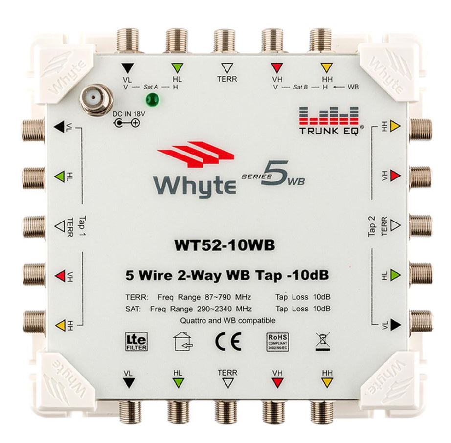 WHYTE WT52-10WB Series 5 WB Tap, 2 Way, -10dB