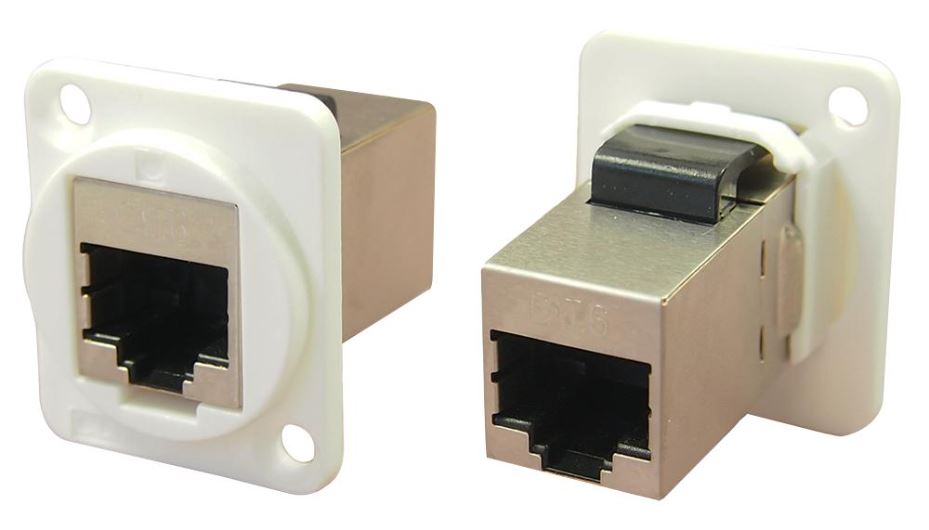 CLIFF CP30222SW Connecteur RJ45 Cat6 Fiche à Fiche Blanc, Passage Intégral