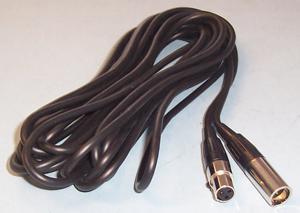 VDC 3-Pins Mini XLR Kabel (Man naar Vrouw), 5m Zwart
