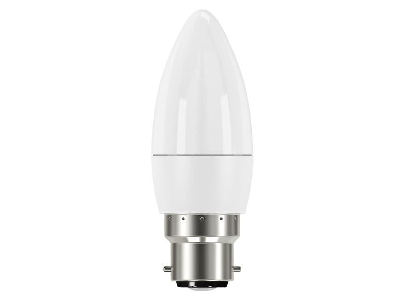 Bombilla LED Energizer BC B22 Opal Vela, Blanco Cálido 470lm, 5.2W