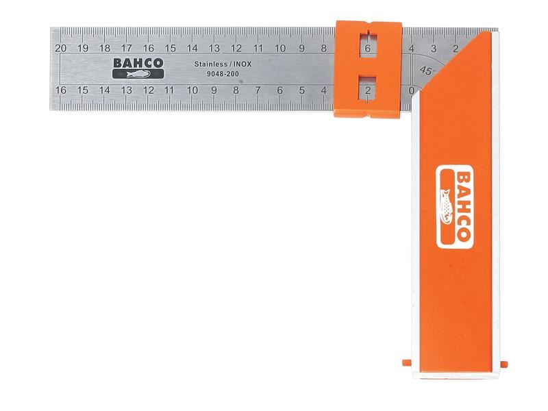Bahco Aluminium Block & Steel Try Square 200mm (8in)