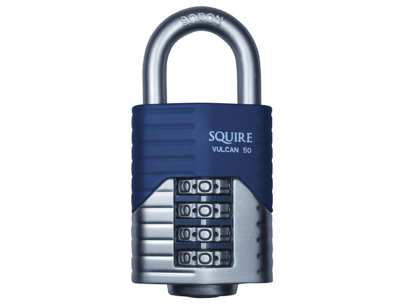 Squire Vulcan Open Shackle Combination Padlock, Boron Alloy, 50mm