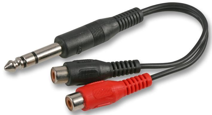 Pro Signal Dual RCA-Stecker zu 6,35mm Klinkenstecker Adapterkabel