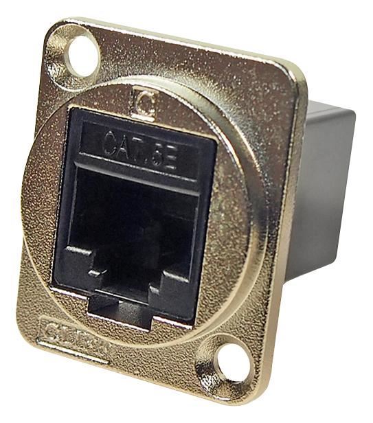 CLIFF Electronic UTP Cat5e RJ45 Panel Mount Connector, Silver Metal XLR Frame