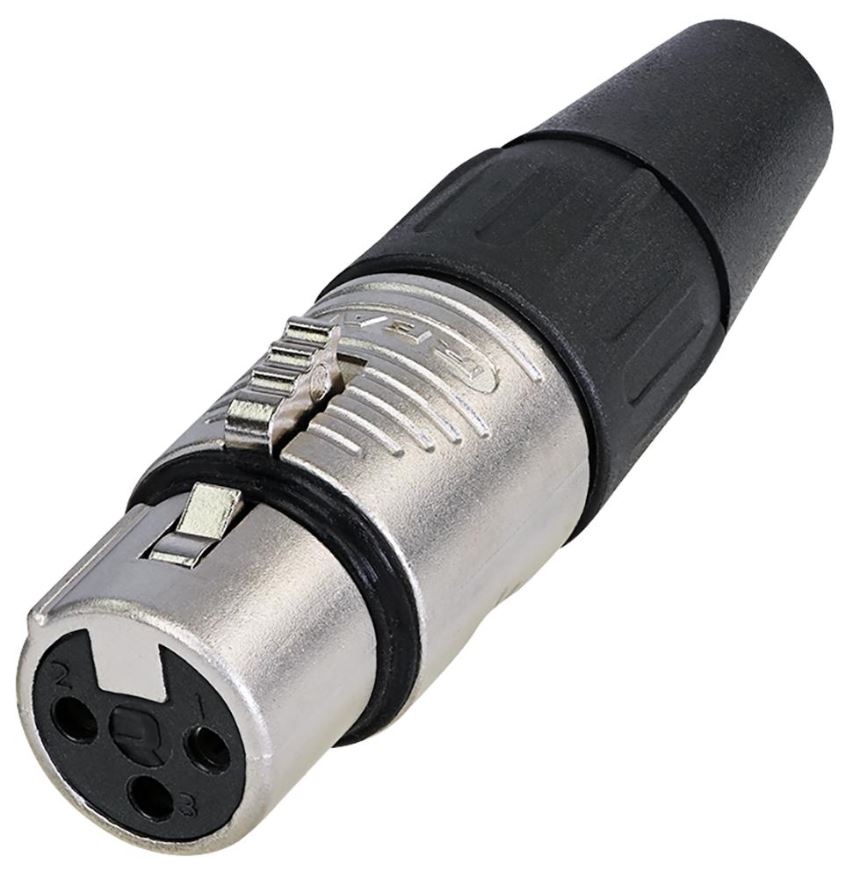 REAN RC3F 3-Pole XLR Σόκετ, Νικέλιο, Στερέωση σε Καλώδιο