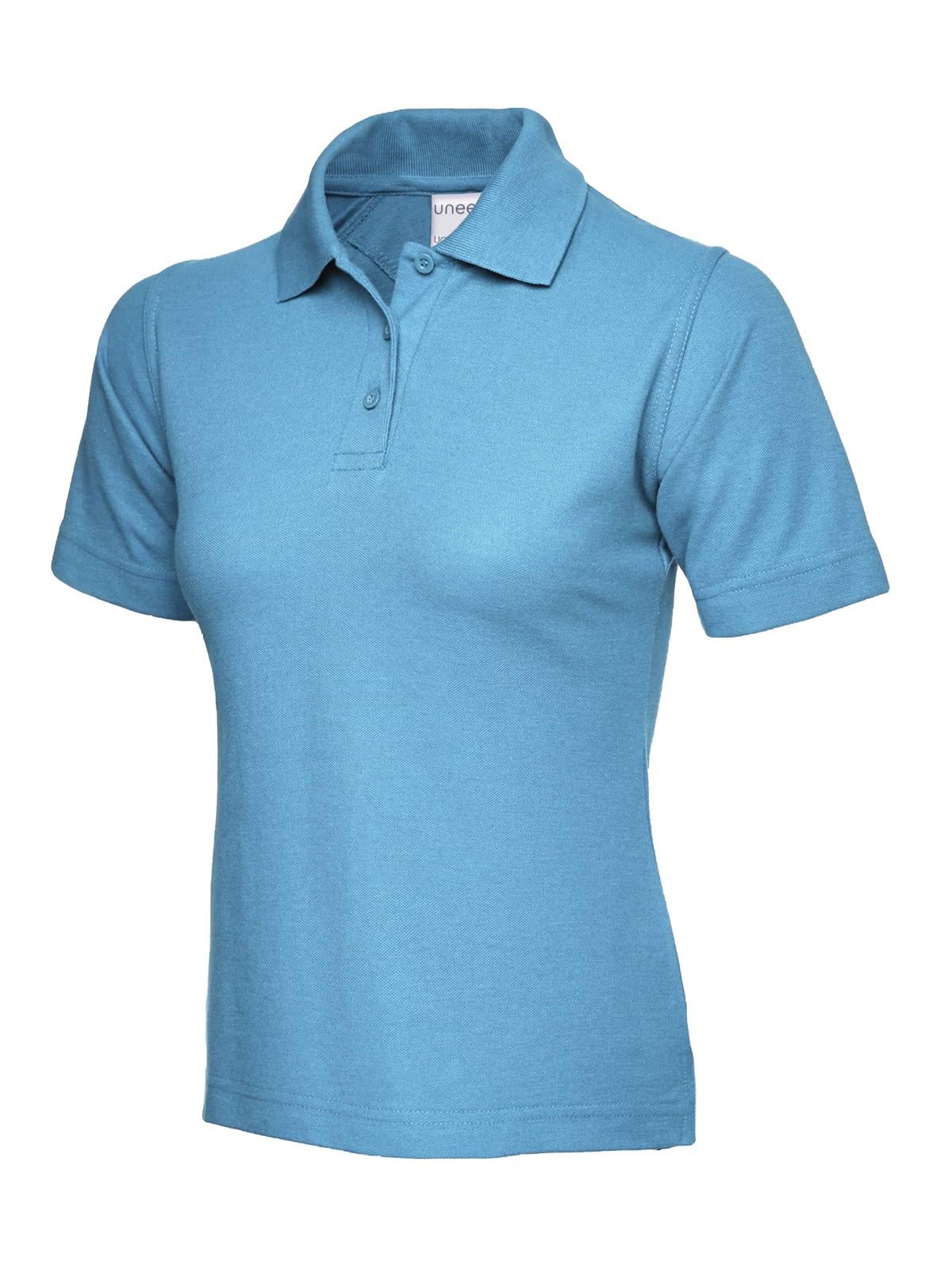 Uneek Ultra Cotton Polo Shirt - Sky, Size L, 100% Cotton, Unisex