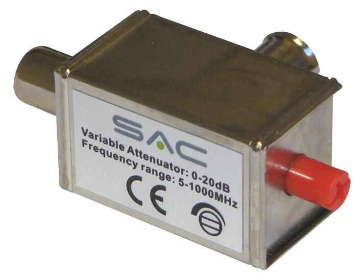 SAC Variable Attenuator 0-20dB, 5-1000MHz, Metal Housing