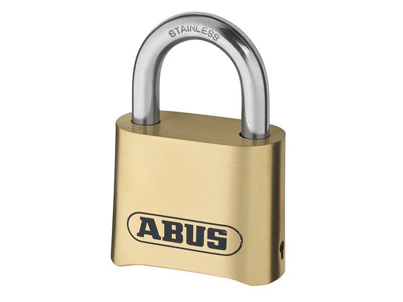 ABUS 180IB/50 Brass Combination Padlock, 4-Digit, 50mm