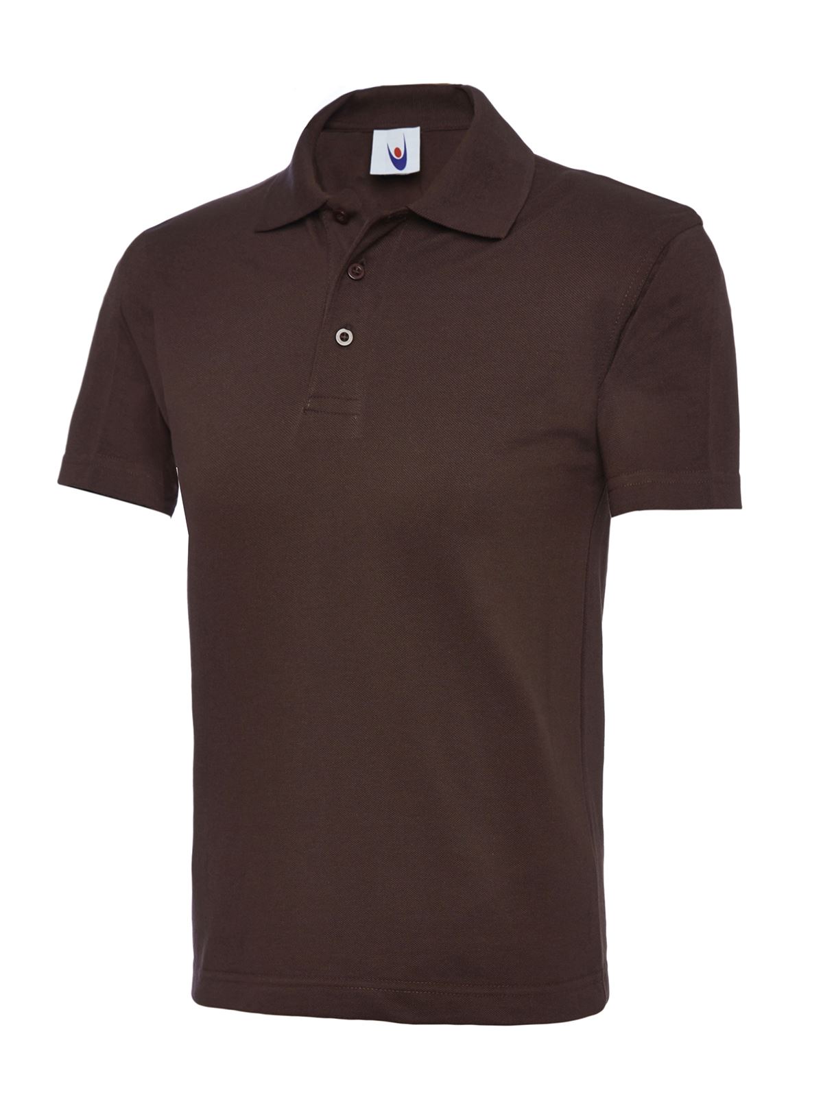 Uneek Kids' Polo Shirt - 50% Polyester 50% Cotton - Brown - Age 11-13 Years