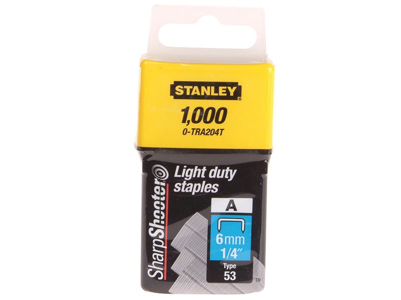 STANLEY TRA2 Lichtgewicht Nietjes 6mm (Verpakking van 1000)