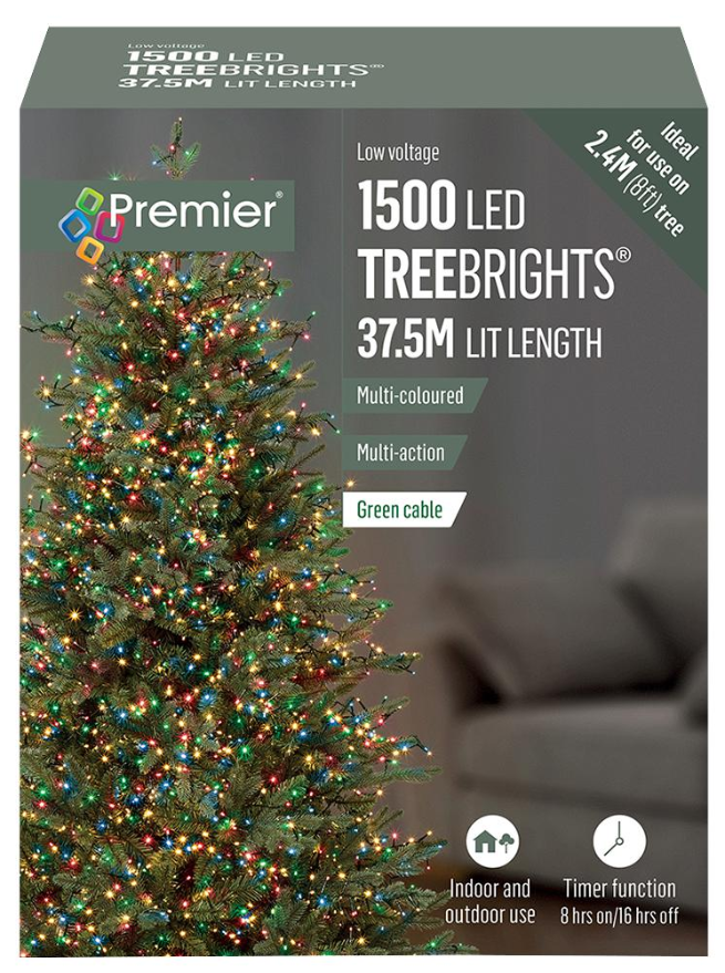 RARAION Luminarias Navideñas LED Multicolor de 1500 Luces con Temporizador, 37.