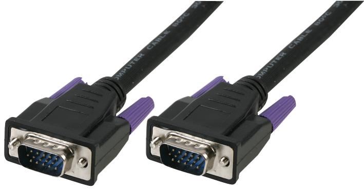 PRO SIGNAL 15-pinový SVGA kabel samec-samec pro monitor, 25m černý