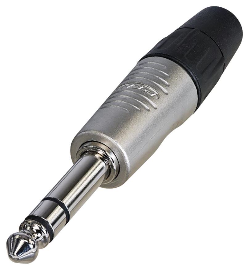 REAN Conector Jack Estéreo 6.35mm (1/4”), Níquel, Contactos Estañados
