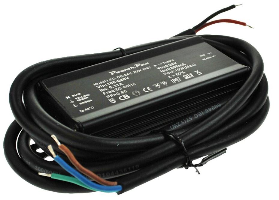 POWERPAX Alimentatore LED Impermeabile 19.2W 24V, Tensione Costante