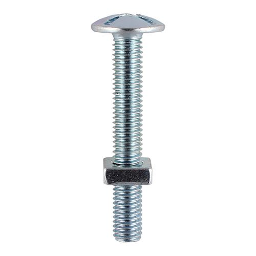 Timco - Bol Pencuci Bumbung dengan Nat Segi Enam - Zink (Saiz M6 x 100 - 100 K)