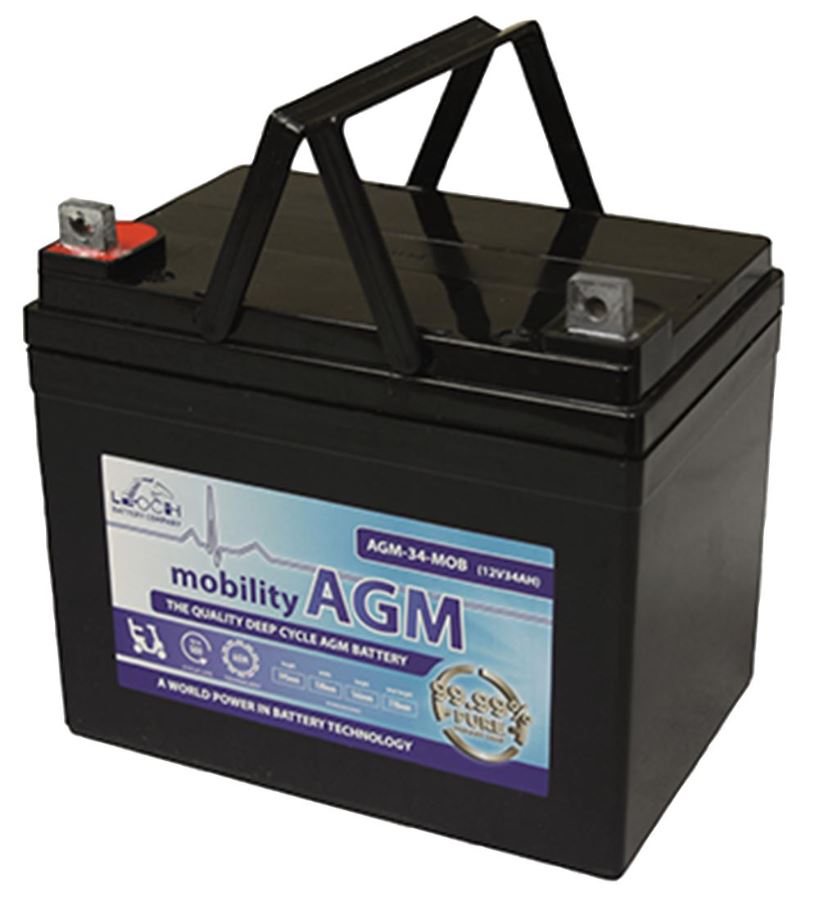 Bateria LEOCH AGM Mobility 12V 34Ah Sem Manutenção